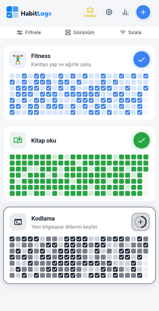 HabitLogs Ana Ekranı